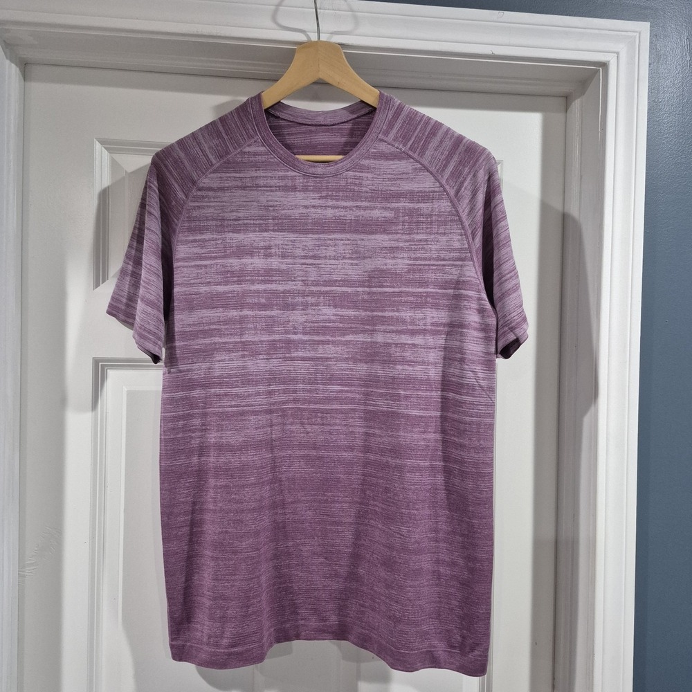 Lululemon Shirt Mens Large Purple Ombre Metal Vent Tech Performance Workout Gym